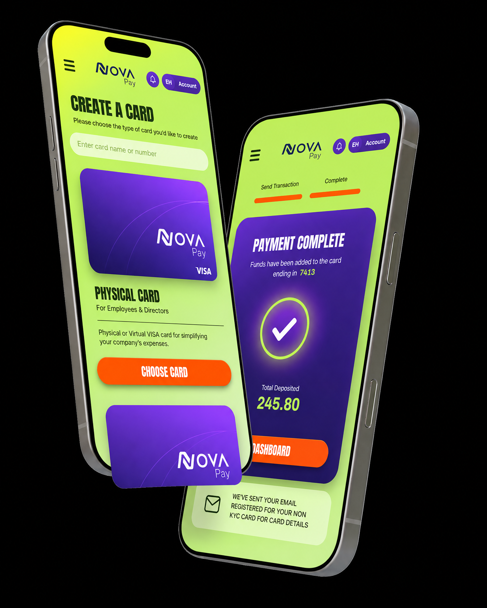 Create card screen