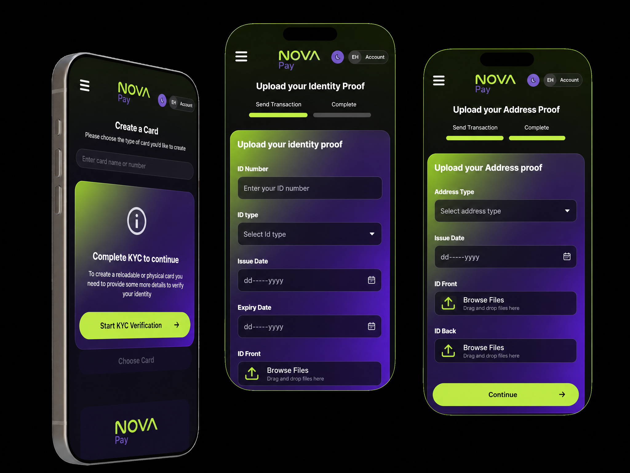 KYC verification screen